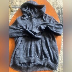 Abercrombie & Fitch Dark Blue Hooded Sweater